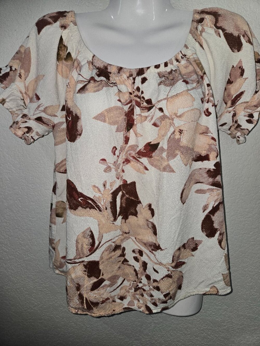 Knox Rose Floral Peasant Blouse | Size Medium